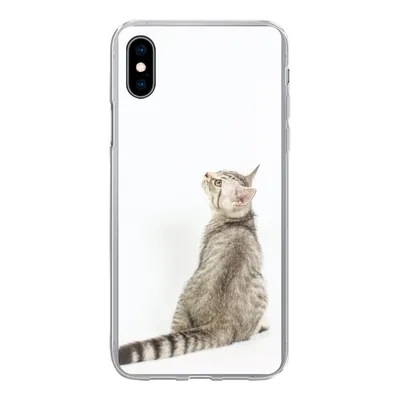 Produktbild von MuchoWow® Handyhülle Schutzhülle Hülle für iPhone Xs Katze - Haustiere - Fell Silikon Softcase Handy Hülle - Handytasche
