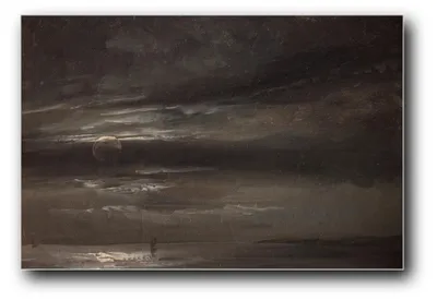 Immagine prodotto di Stampa artistica intitolata "Chiaro di luna sul mare" di J. C. Dahl – 20 x 30 cm – non incorniciata