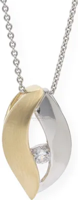 Produktbild von Kettenanhänger Gold und Weißgold 333 Zirkonia JL10-02-1012 JuwelmaLux