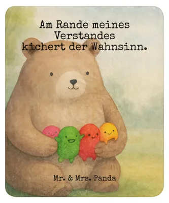 Produktbild von Mr. & Mrs. Panda Sofadecke Bär Gefühl Design 130 x 155 cm - Weiß - Geschenk, Tagesdecke, Wärmedecke, Plaid, Durchgedreht, Verrückt, Decke, Wahnsinn, Heimdecke, Teddy