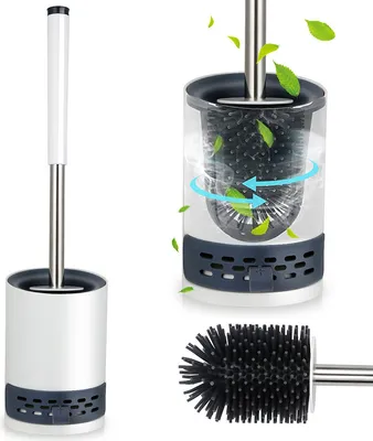 Produktbild von Ikodm 2x Silikon Toilettenbürste WC Steril 2 in 1 hygenische Klobürste Bürste Toilettenbürstenhalter Klobürste Garnitur Toilette