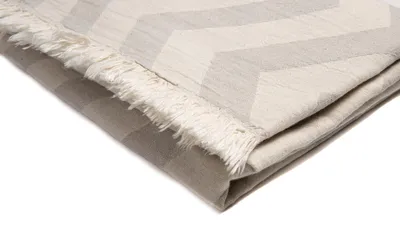 Produktbild von Strandtuch Hamamtuch Saunatuch Grau Zickzack 100% Baumwolle 100x180