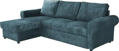 Produktbild von MIRJAN24 Ecksofa Monaco Cord, Eckcouch mit Schlaffunktion und Bettkasten, Freistehendes 4 Sitzer Polstersofa (Farbe: Poso 125)