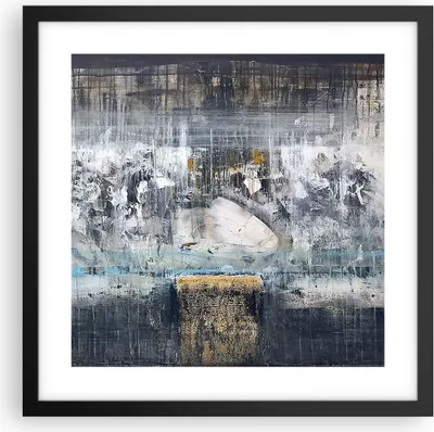 Produktbild von Gerahmtes Poster - Schwarzer Rahmen - Abstraktion modern - 40x40 cm - Wand Bild - Wanddeko - Wandbilder - Kunstposter - Wandposter - Bilderrahmen - Bilder - Kunstdruck - Wandbild - P2BAC40x40-3474