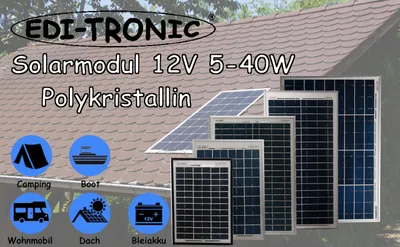 Produktbild von Solarmodul 5W Solarpanel Solarzelle 12V P5