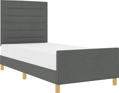 Immagine prodotto di vidaXL Struttura letto con testiera grigio scuro 80 x 200 cm in tessuto