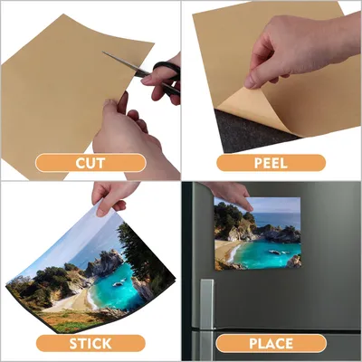 Imagen del producto de Película magnética autoadhesiva, flexible, 10 unidades de 10x15 cm, para nevera