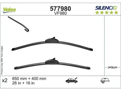 Produktbild von VALEO SILENCIO Scheibenwischer Wischblatt Vorne für NISSAN Qashqai II (J11, J11) Rahmenlos