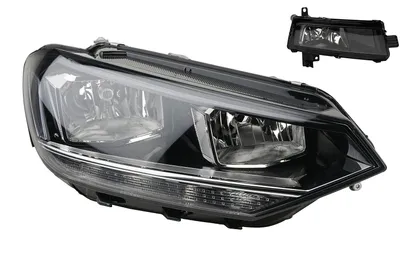 Productafbeelding van Koplampen geschikt voor VW Touran 5T, bouwjaar 05/15-, met H7 lampen (links). Inclusief mistlamp. Onderdeelnummers: 5TB941006A, 5TA941662A. Johns