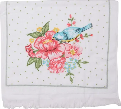 Produktbild von Handtuchhalter für Gäste, Clayre & Eef, CTCHB, 40x66 cm, Weiß / Rosa