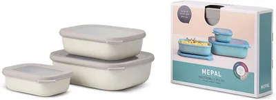 Obrázok produktu pre Mepal 4-dielna sada cirqula obdĺžniková 3-dielna (500+1000+2000) - severská biela 106270032500