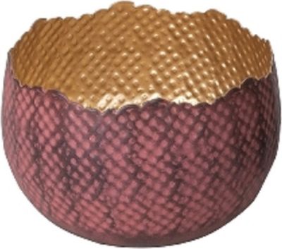 Metall-Schale für Teelichter, rosa