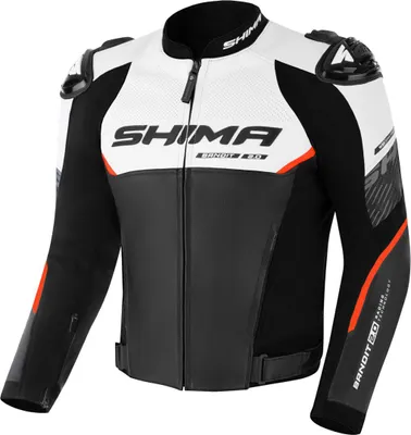 Obrázek produktu pro SHIMA Bandit 2.0 perforovaná kožená bunda na motorku, bílá/černá/červená, 52 let