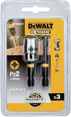 Produktbild von DeWalt Bit-Set 3-tlg. schlagf. Pz2 50 mm
