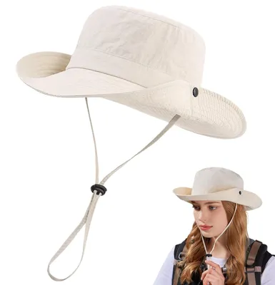 Image de Chapeau de plage pour femme - Bord large - Protection UV - Pliable