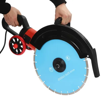Produktbild von Elektrische Mauerschlitzfräse Betonsäge Steinsäge - 3500W 35 cm Blatt - 3800 U/min - Kupfermotor - Kreissägeblatt - Blau