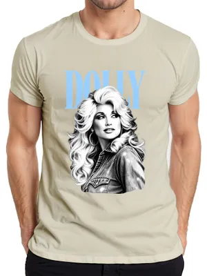 Obrázok produktu pre Dolly Parton, legendárna interpretka country hudby, vintage, retro, pánske tričko s potlačou, prírodná farba, veľkosť XXL