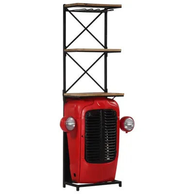 Obrázek produktu pro Stojan na víno traktor 49 x 31 x 172 cm masivní mangovník