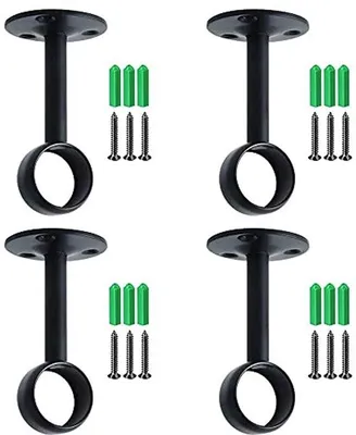 Image de Support de tringle à rideaux pour plafond à 4 dalles en acier inoxydable