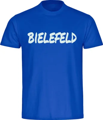 Produktbild von multifanshop Herren T-Shirt - Bielefeld - Textmarker, blau, Größe M