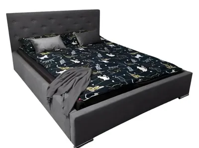 Immagine prodotto di Letto imbottito moderno Letti Struttura letto Letto matrimoniale 180x200 Letto matrimoniale nero