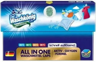 Zdjęcie produktu dla Waschkonig Uniwersalne kapsułki proszkowe do prania, 30 sztuk