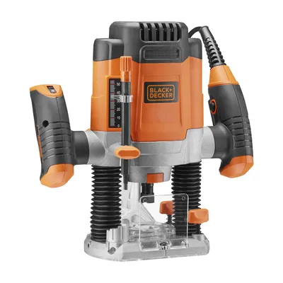 Obrázek produktu pro Black & Decker KW1200E-QS, Černá, Oranžová, 28000 ot/min, 6, 6.35 (1/4"), 8 (5/16"), 8000 ot/min, AC, 1200 W