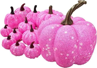 Immagine prodotto di Decorazione autunnale artificiale in miniatura con pompon rosso - Decorazione per Halloween da interno ed esterno
