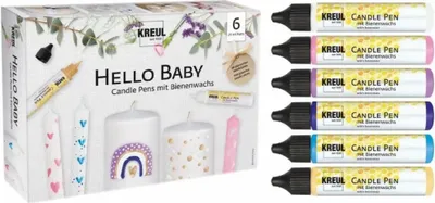 Image de KREUL Stylo-bougie "Hello Baby" 6er-Set