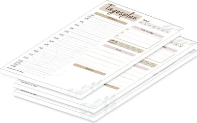 Produktbild von PRICARO Tagesplaner "Blätter", magnetisch, A5, 50 Blatt, 3 Stück