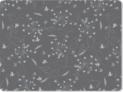 Produktbild von MuchoWow® Mauspad Mousepad Blumen - Weiß - Muster 40x30 cm - Mousepads - Maus Mat - Pad - Mausunterlage - Anti Rutsch
