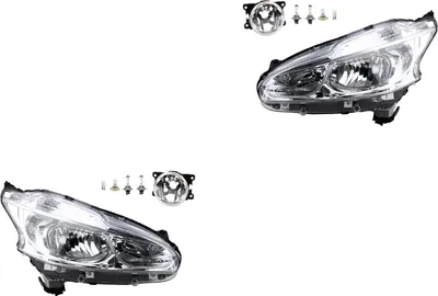 Produktbild von Scheinwerfer Satz passend für Peugeot 208 03/12-05/15 H7 H7 +Nebel+Leuc. 9675450980 9675450980 9802221280 9802221880 Johns