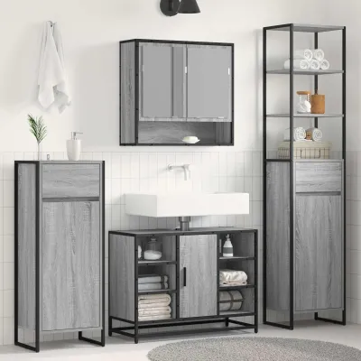 Immagine prodotto di Armadietto da bagno grigio con cassetto