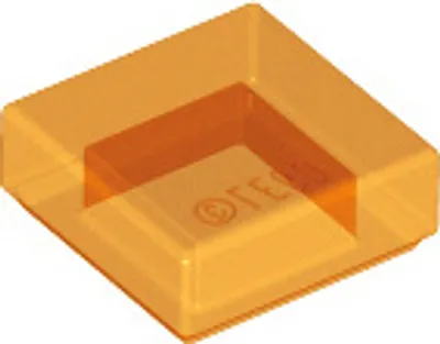 Image de 25 pièces LEGO, pièce c. 3070, Trans Orange (Trans Orange)