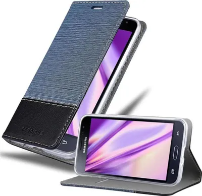 Immagine prodotto di Cadorabo custodia per Samsung Galaxy J3 2016 custodia protettiva in blu custodia per cellulare custodia a libro cover