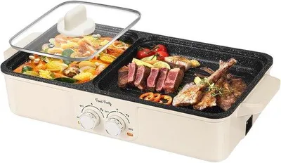 Produktbild von Elektrische 2in1 Grill und Hotpot, rauchlos, für Innen, Koreanisch
