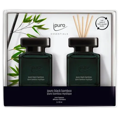 Produktbild von ipuro Raumduft ESSENTIALS black bamboo frisch 2x 50 ml, 1 St.