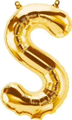 Immagine prodotto di Palloncino in foil lettera S, oro, 80 cm circa, da riempire con aria compressa