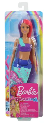 Produktbild von Barbie Dreamtopia Meerjungfrau Puppe (pinkes und lilafarbenes Haar), Anziehpuppe