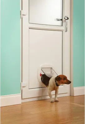 Produktbild von Katzenklappe - Für Glas - Balkontüren Metallisch, Weiß