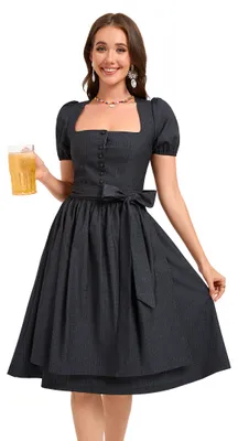 Produktbild von YesFashion Damen Dirndl Trachtenkleid für ,Schwarz,36