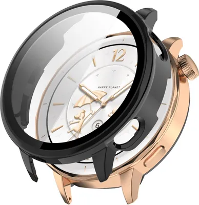 Produktbild von Für OnePlus Watch 3 43mm Kunststoff Watch Schutzhülle + 9H Hart Glas Schwarz
