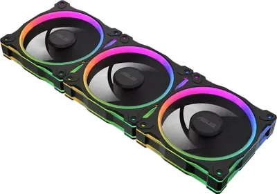 Produktbild von ASUS Prime MR120 ARGB Black 3‑in‑1, 3×120 mm PWM‑Lüfter, adressierbare ARGB‑Beleuchtung – schwarz