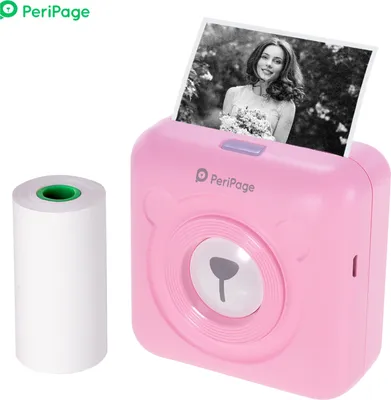 Produktbild von PeriPage Mini vrecková tlačiareň štítkov Tlačiareň štítkov Termálna tlačiareň papiera s pripojením Bluetooth, ružová