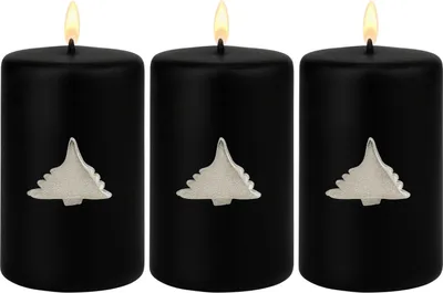 Produktbild von Marrakesch 3er Set Kerzenstecker Silber 6x6cm | Candle Pins Stecker für Adventskranz, Stumpenkerzen & Kerzenhalter als Tannenbaum Deko Muster -B- | Weihnachtsdeko Adventsdeko Kerzenpin Pin zum Stecken