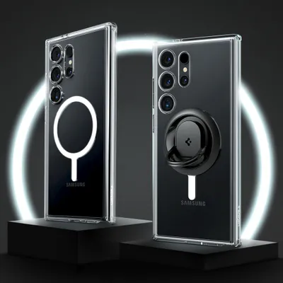 Produktbild von Spigen Ultra Hybrid OneTap Ring MagSafe Hülle für Galaxy S24 Ultra, Weiß