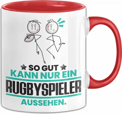Produktbild von Rugbyspieler Geschenk Tasse So Gut Kann Nur Ein Rugbyspieler Aussehen Geschenkidee Kaffee-Becher (Rot)