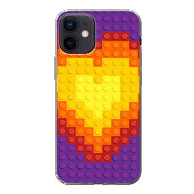 Produktbild von MuchoWow® Handyhülle Schutzhülle Hülle für iPhone 12 Muster - Herz Silikon Softcase Handy Hülle - Schutzhülle