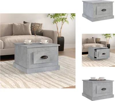 Image de vidaXL Table basse gris béton 50x50x35 cm Bois composite - Tables basses