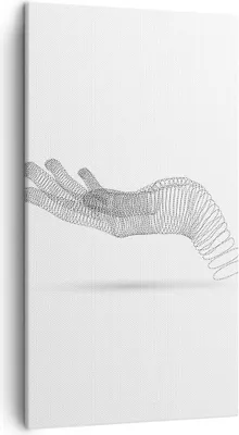 Produktbild von Bild auf Leinwand - Leinwandbild - Einteilig - Hand Grafik weiß - 45x80cm - Wand Bild - Wanddeko - Wandbilder - Leinwanddruck - Bilder - Wanddekoration - Leinwand bilder - Wandbild - PA45x80-4427